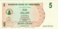 Zimbabwe 5 Dollars,  1. 8.2006