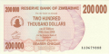 Zimbabwe 200,000 Dollars,  1. 7.2007