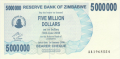 Zimbabwe 5 million Dollars,  1. 1.2008