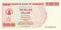 Zimbabwe 10 million Dollars,  1. 1.2008
