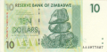 Zimbabwe 10 Dollars, 2007 (2008)