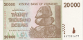 Zimbabwe 20,000 Dollars, 2008