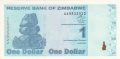 Zimbabwe 1 Dollar, 2009